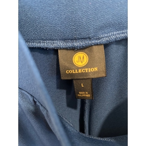 JM Collection Comfort Waistband Wide Leg Loungewear Stretch Knit Pants Large NWT - Picture 3 of 3